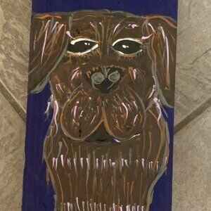 6x12 Handpainted Dog Acrylic